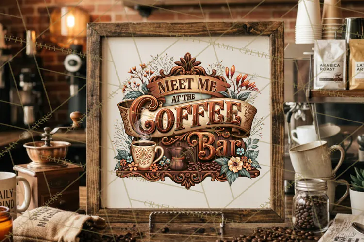 Coffee Lovers Signs, Coffee Signs PNG, Cozy Cafe Quotes