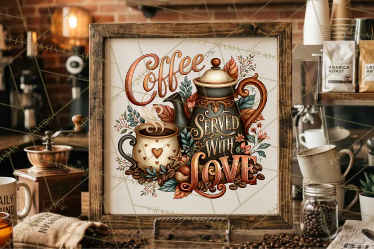 Coffee Lovers Signs, Coffee Signs PNG, Cozy Cafe Quotes