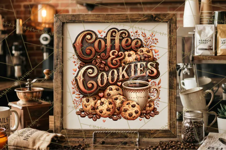 Coffee Lovers Signs, Coffee Signs PNG, Cozy Cafe Quotes