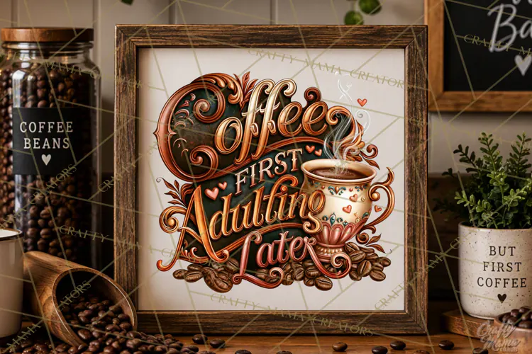 Coffee Lovers Signs, Coffee Signs PNG, Cozy Cafe Quotes