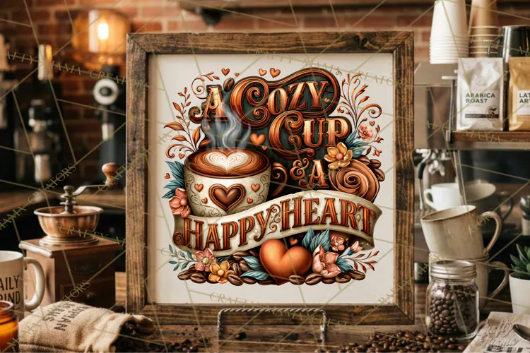 Coffee Lovers Signs, Coffee Signs PNG, Cozy Cafe Quotes