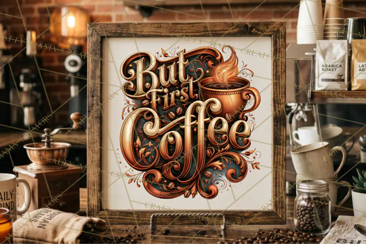 Coffee Lovers Signs, Coffee Signs PNG, Cozy Cafe Quotes