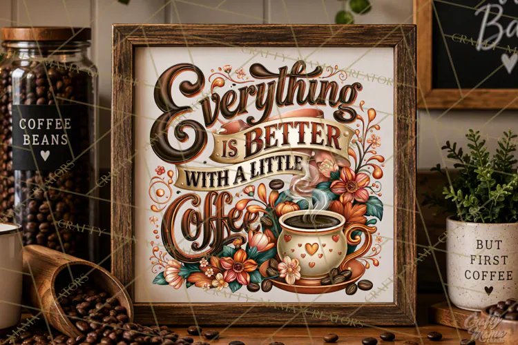 Coffee Lovers Signs, Coffee Signs PNG, Cozy Cafe Quotes