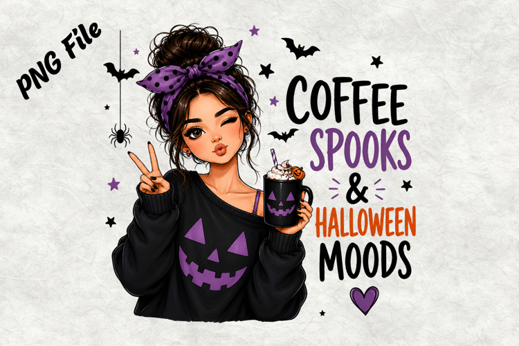 Coffee Spooks Halloween Moods PNG