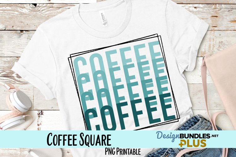 Coffee Square Sublimation PNG example image 1