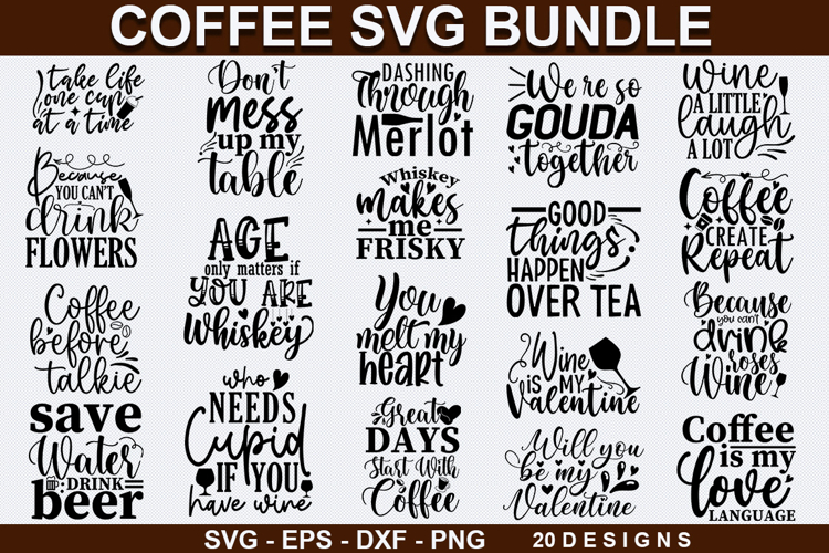 Coffee SVG Bundle - Coffee T-shirt Design , Coffee Design