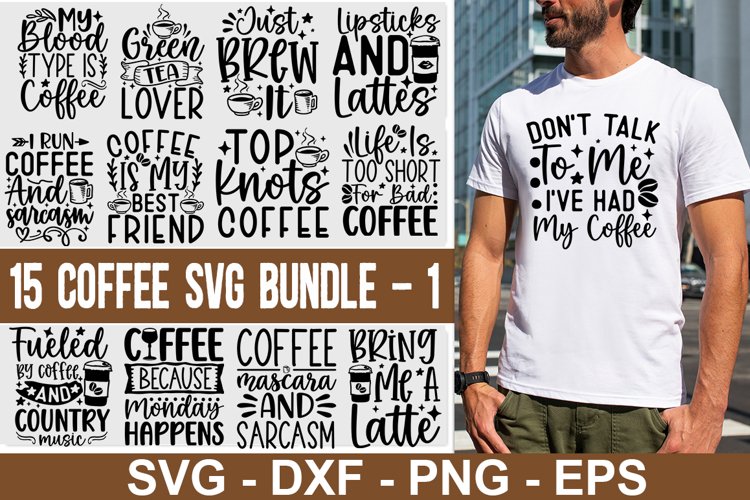 Coffee SVG Bundle - Perfect Designs for Coffee Lovers