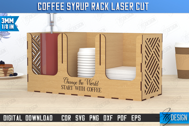 Coffee Syrup Rack | Desktop Organizer |Coffee Shop Organizer
