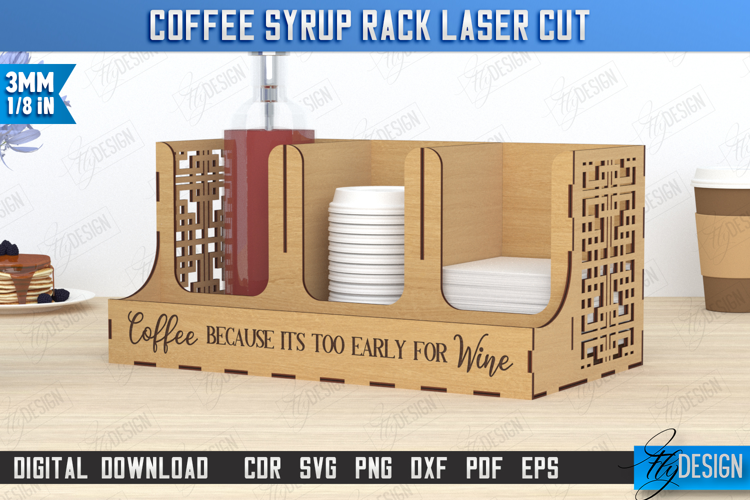 Coffee Syrup Rack | Desktop Organizer |Coffee Shop Organizer