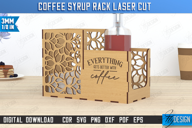 Coffee Syrup Rack | Desktop Organizer |Coffee Shop Organizer