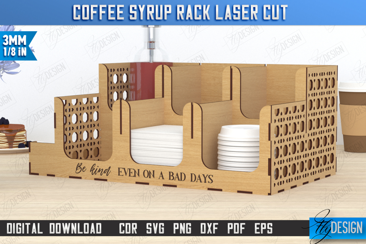 Coffee Syrup Rack | Desktop Organizer |Coffee Shop Organizer