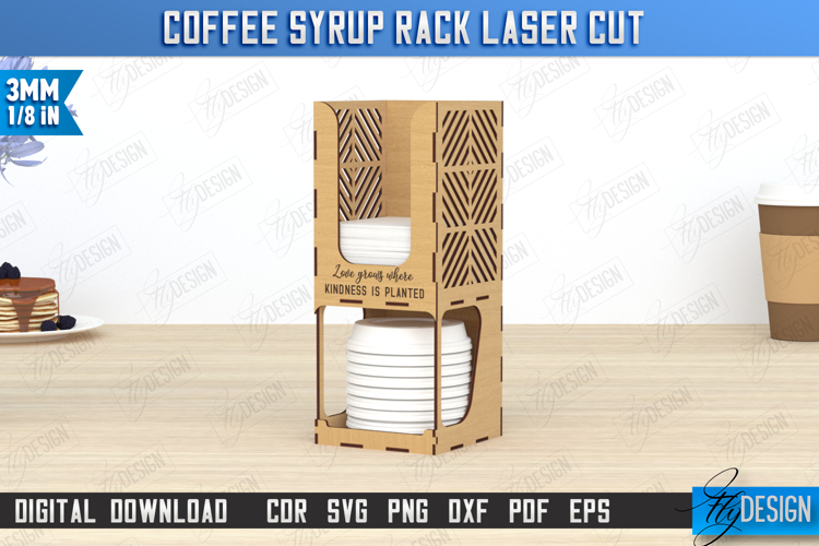 Coffee Syrup Rack | Desktop Organizer |Coffee Shop Organizer