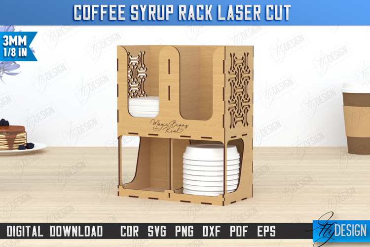 Coffee Syrup Rack | Desktop Organizer |Coffee Shop Organizer