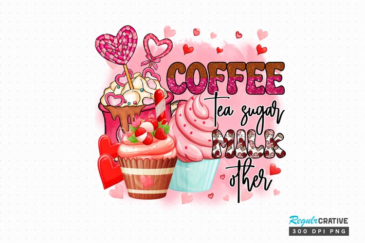 Coffee Tea Sugar Sublimation PNG example image 1