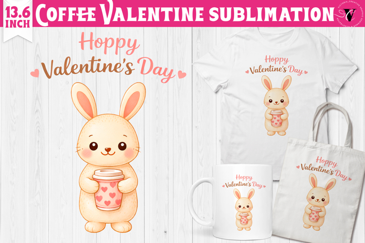 Cute Valentines sublimation | Valentines Coffee Print