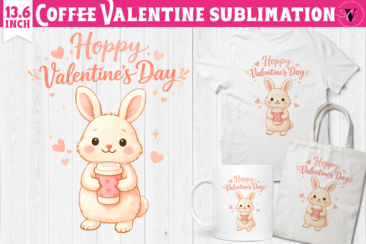 Cute Valentines sublimation | Valentines Coffee Print