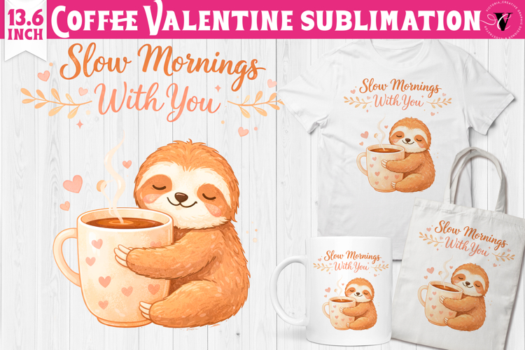 Cute Valentines sublimation | Valentines Coffee Print