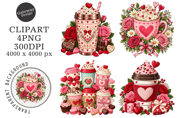 Coffee Valentine's Day PNG