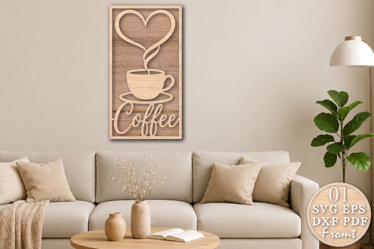 Coffee Wall Art SVG Laser Cut