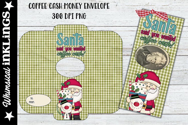 Coffee Cash Christmas Money Envelope example image 1