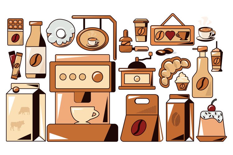 Coffee Shop Illustrations 20 Elements example image 1