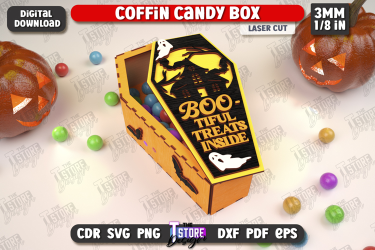 Coffin Candy Box Laser Cut| Halloween Treats |Trick or Treat