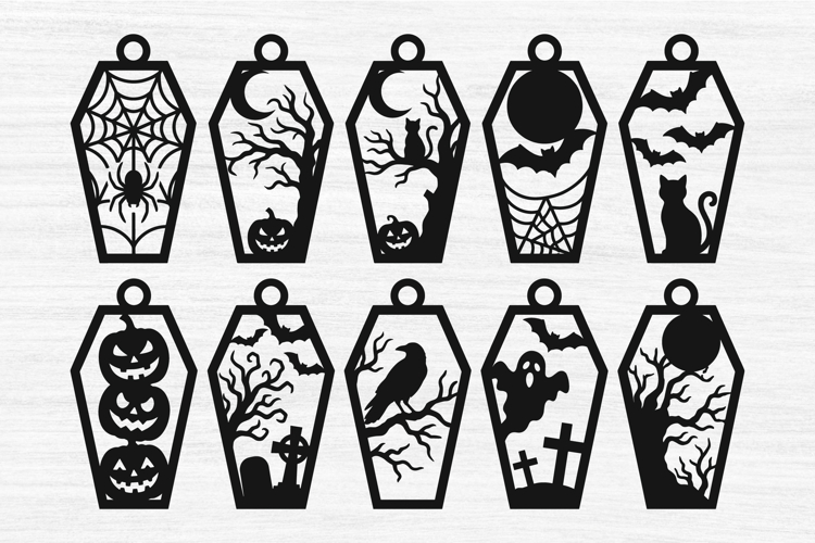 Coffin Cross Earrings SVG Laser Cut File