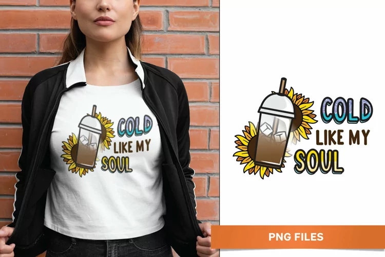 Cold Like My Soul Quote, Iced Coffee and Sunflower