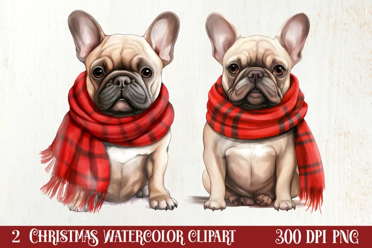 Cold Weather Dogs Sublimation Clipart, Christmas PNG