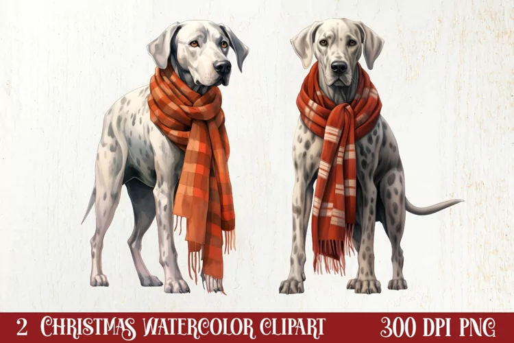 Cold Weather Dogs Sublimation Clipart, Christmas PNG