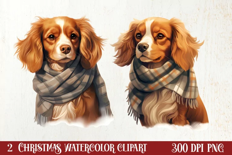 Cold Weather Dogs Sublimation Clipart, Christmas PNG