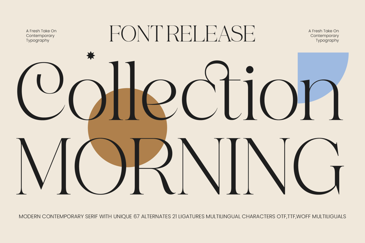 Collection Morning Modern Contemporary Serif