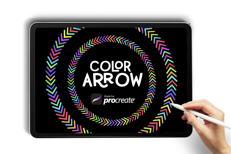 Color Arrow Line Brush for Procreate