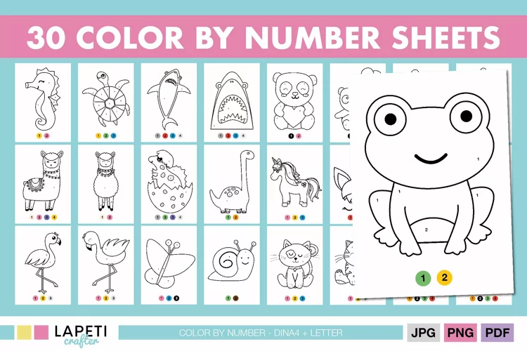 Paint By Number, Kids Coloring Pages, Summer Activities