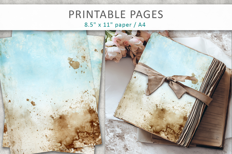 Vintage Coffee Stained Digital Papers