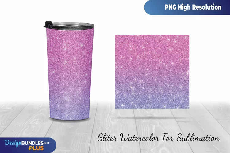 Glittery Colorful Sublimation Tumbler Wrap Design SVG