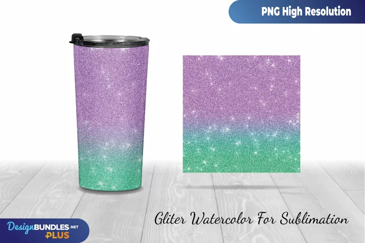 Glittery Colorful Sublimation Tumbler Wrap Design SVG