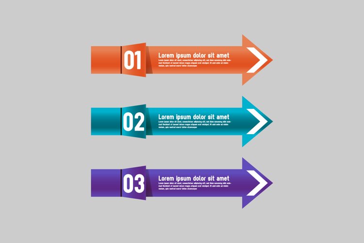 Color gradient labels banner infographic concept graphic example image 1