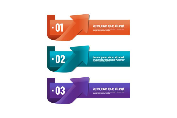 Color gradient labels banner infographic template design example image 1