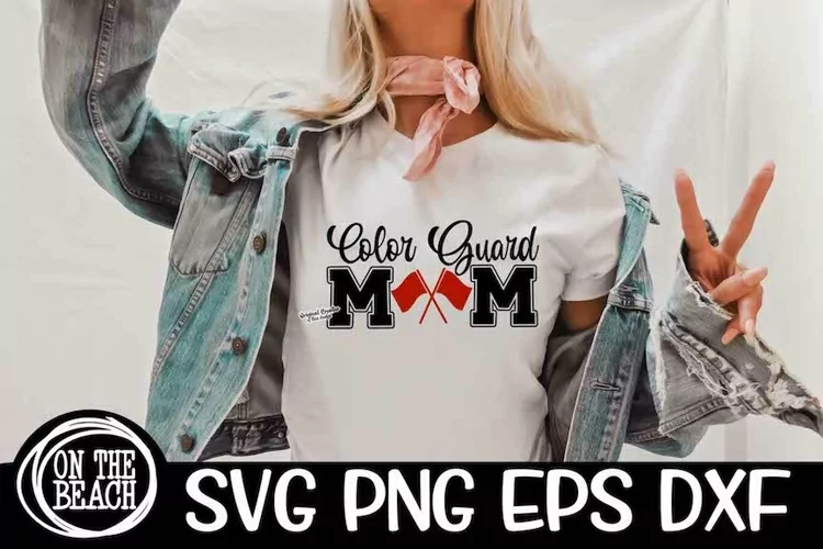 Color Guard Mom|Flags | Marching Bad | SVG DXF EPS PNG