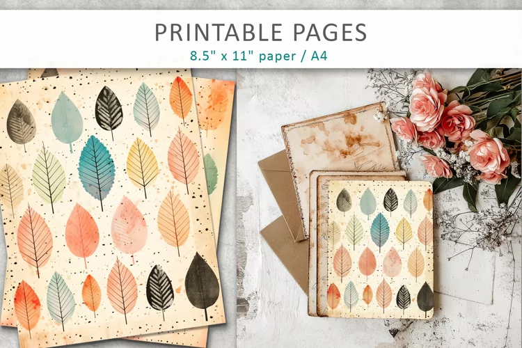 Distressed old paper printables, scrapbook paper