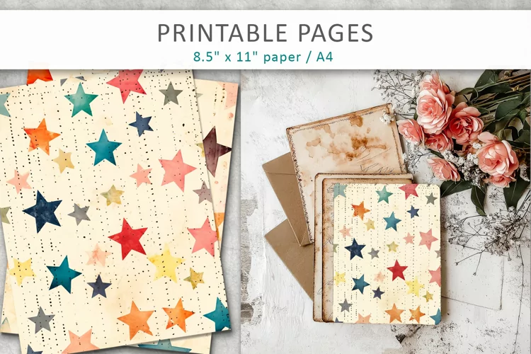 Distressed old paper printables, scrapbook paper