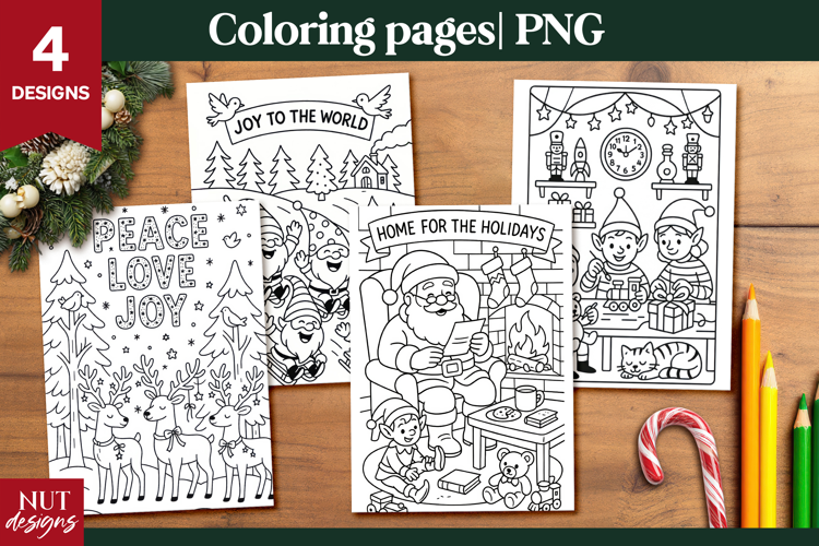 Merry Christmas Coloring Pages for Kids printable acrivity