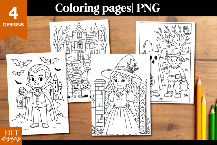 Cute Halloween Coloring Pages