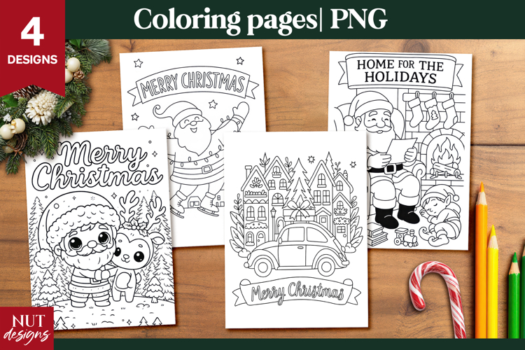 Merry Christmas Coloring Pages for Kids printable acrivity