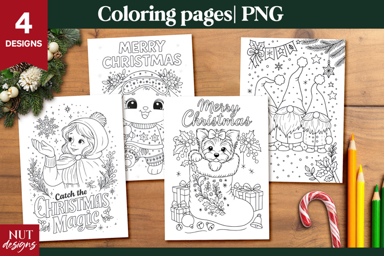 Merry Christmas Coloring Pages for Kids printable acrivity