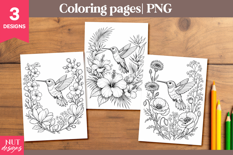 Adult Spring Coloring Pages Hummingbird Flower Coloring page