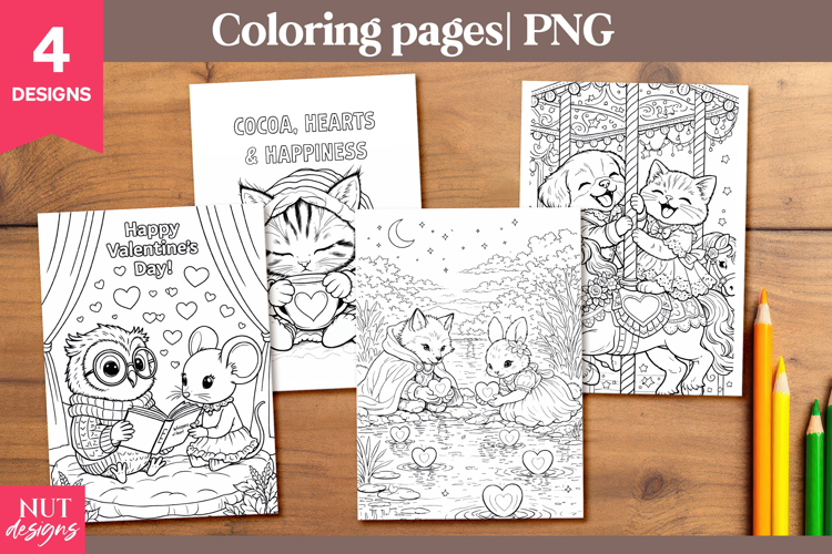 Valentine Kids Coloring Pages Valentine Animal Coloring Page