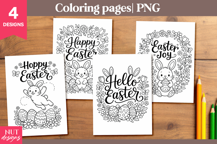 Easter Bunny Coloring Pages Floral Easter quotes kids easter