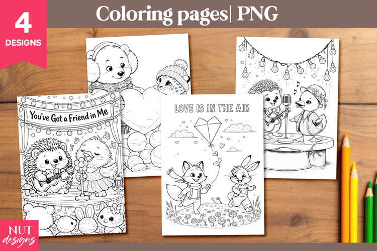 Valentine Kids Coloring Pages Valentine Animal Coloring Page